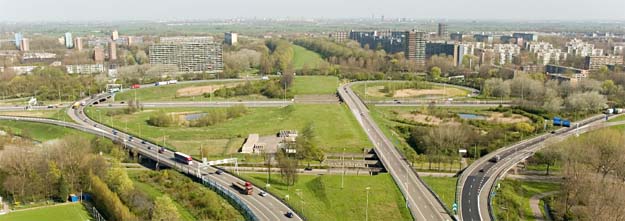 Kethelplein, kruising A4 en A20 bij Schiedam en Vlaardingen - foto: RWS